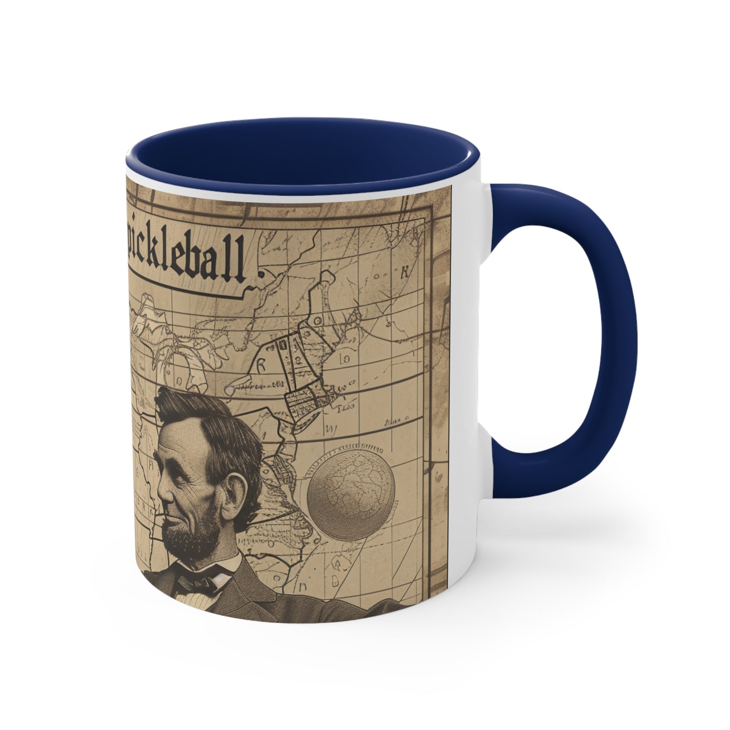 United We Pickleball Accent Coffee Mug