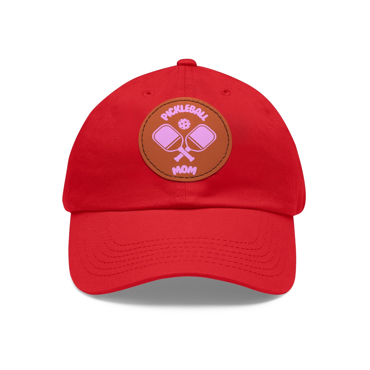 Pickleball Mom: Court Conqueror Leather Patch Hat