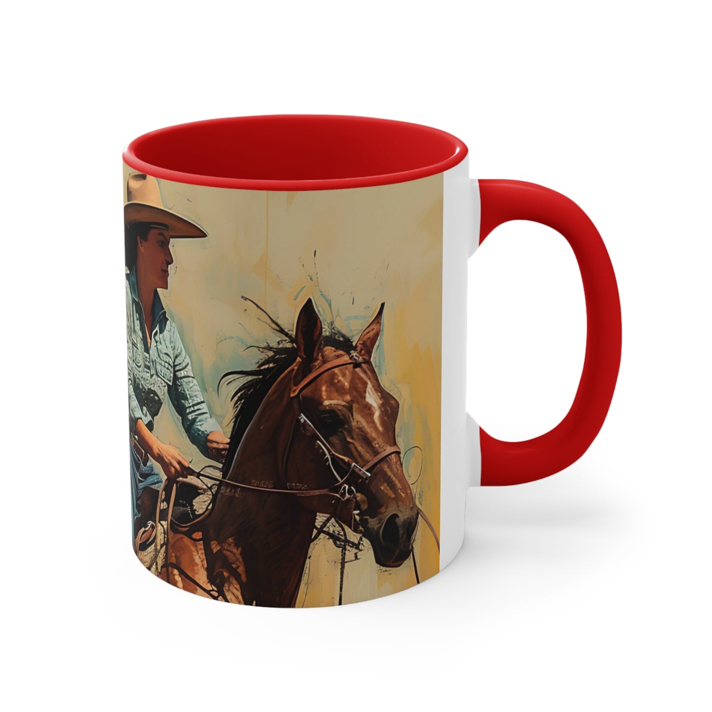 Pickleball and Horses Accent Coffee Mug