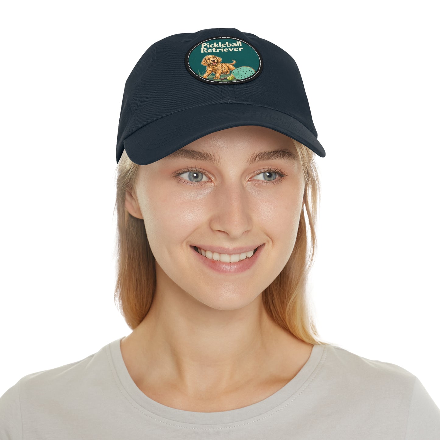 Pickleball Retriever Leather Patch Hat