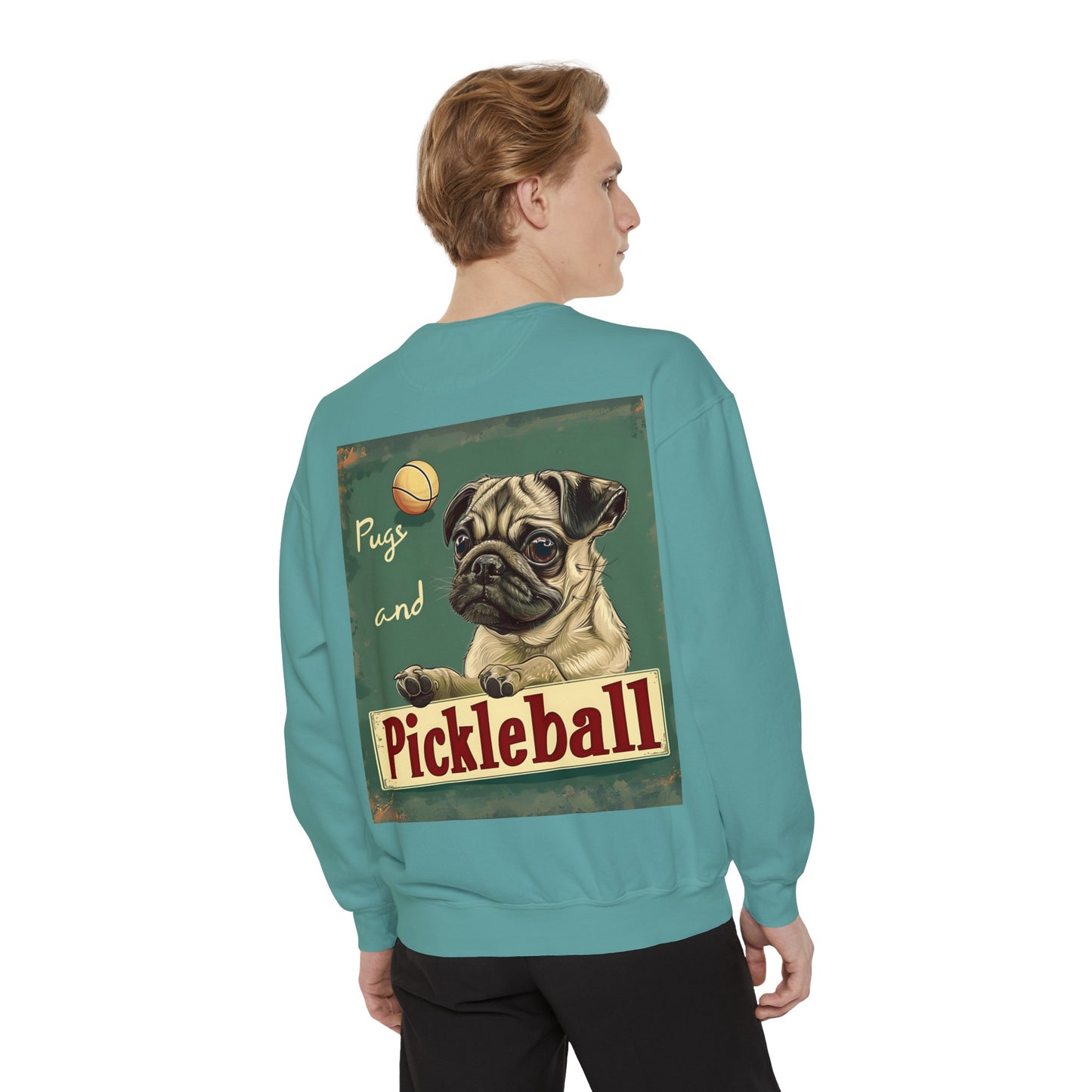 Classic Pugs and Pickleball – Unisex Cozy Pickleball Sweatshirt