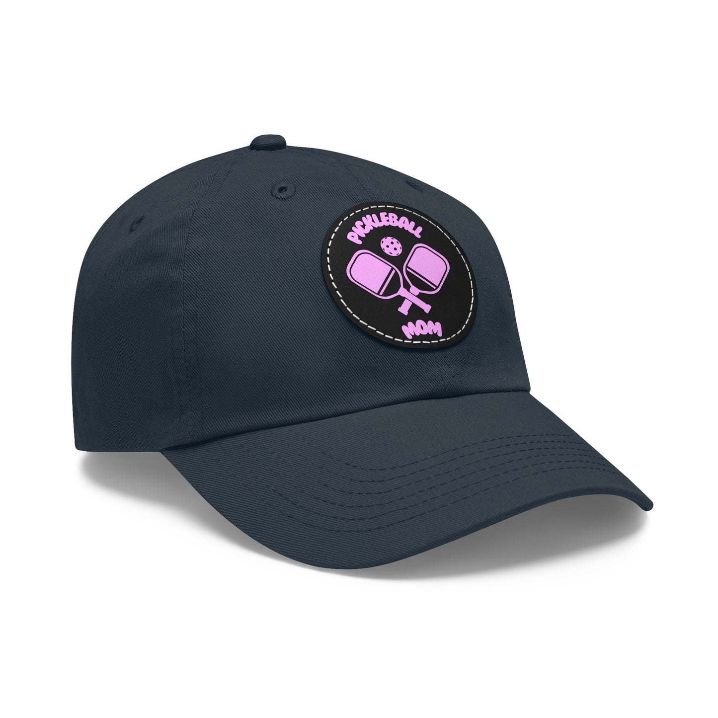 Pickleball Mom: Court Conqueror Leather Patch Hat