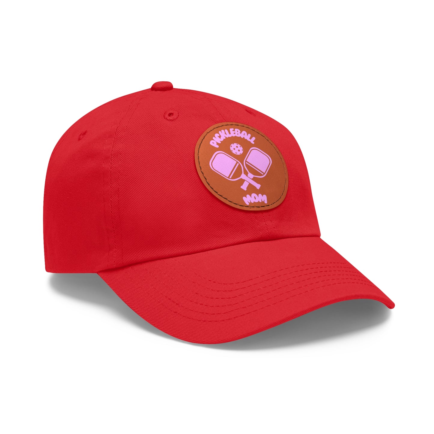 Pickleball Mom: Court Conqueror Leather Patch Hat