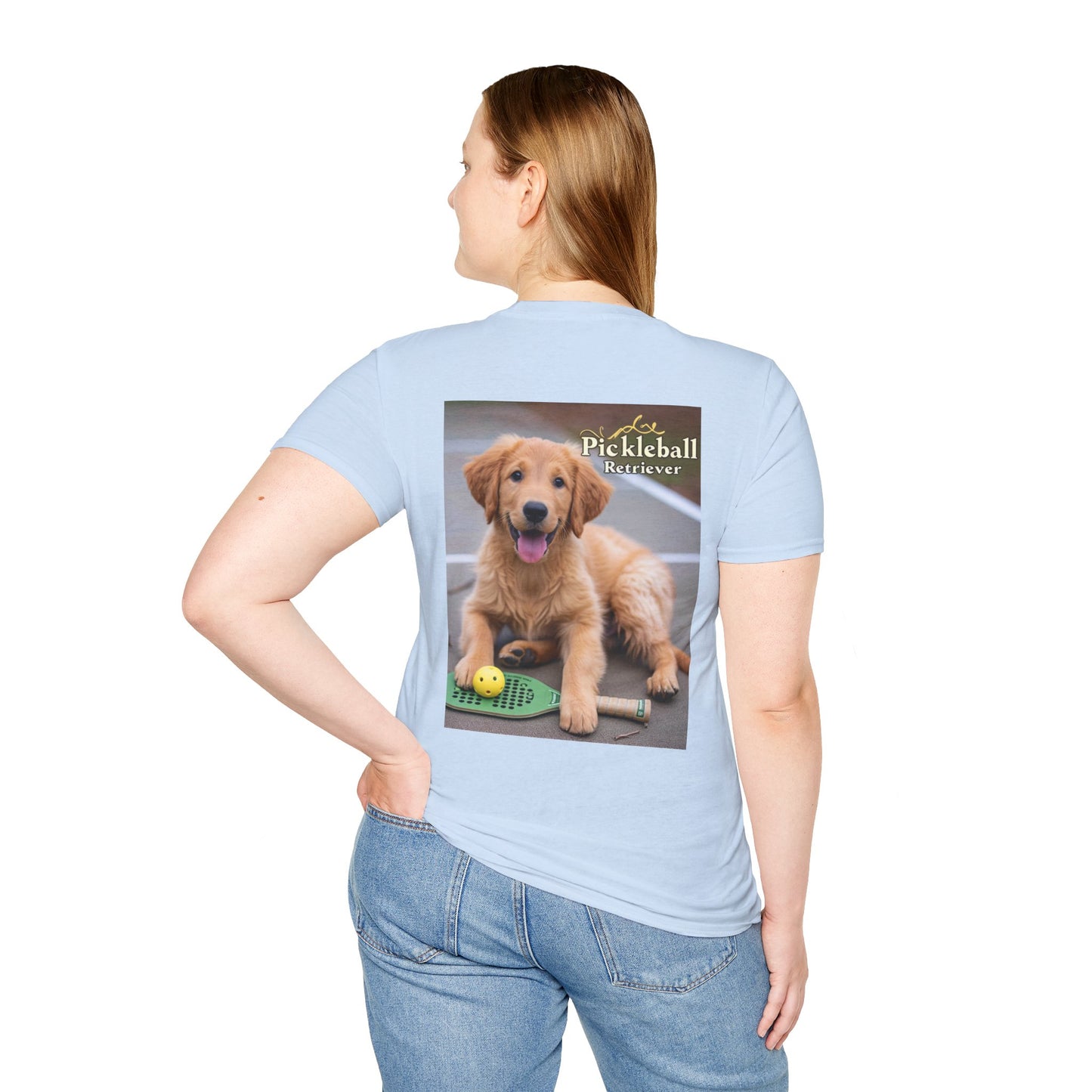 Classic Pickleball Pup Partner – Unisex Soft-Style Tee