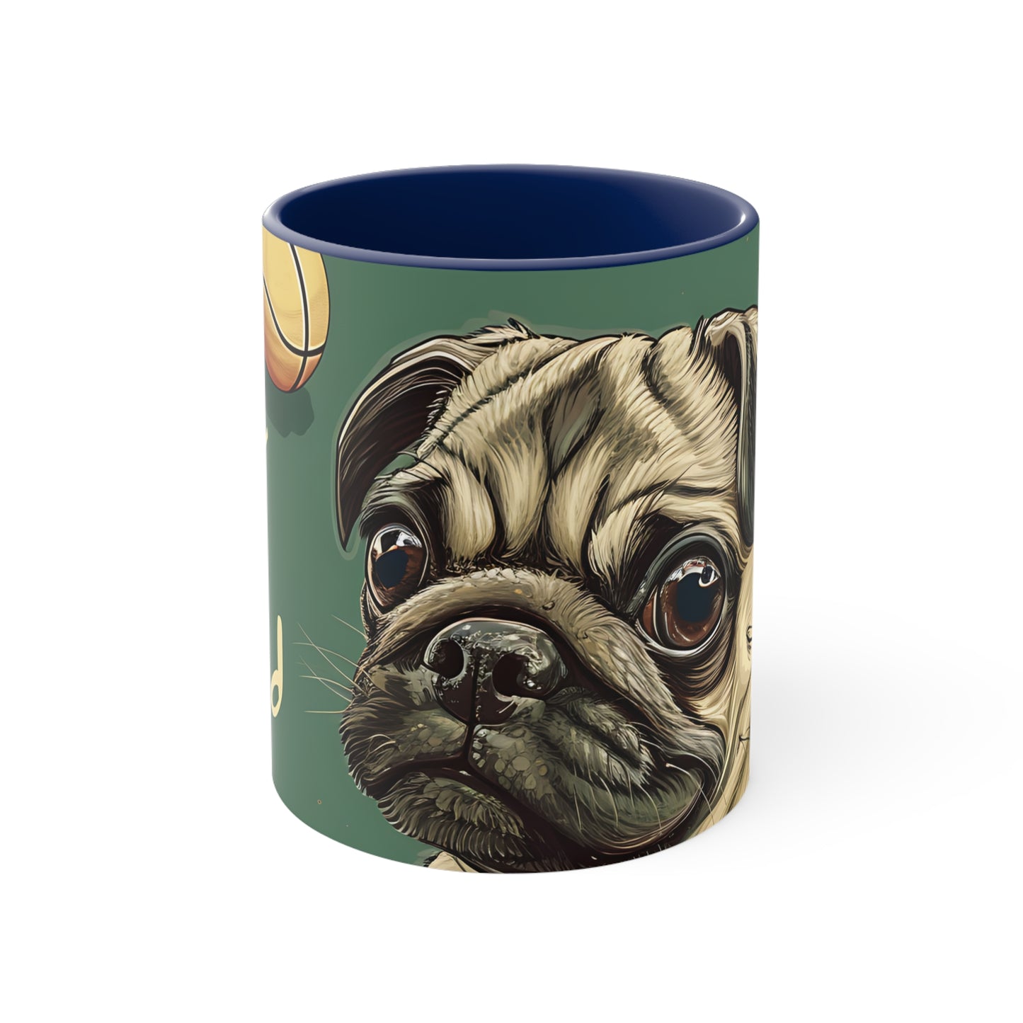 Pugs and Pickleball Accent Coffee Mug