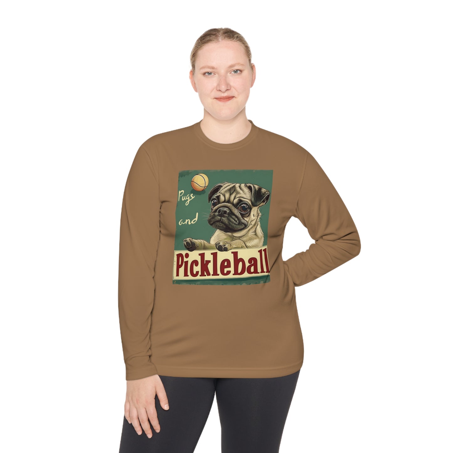 Pugs and Pickleball – Unisex UV Protective Pickleball Long Sleeve Tee