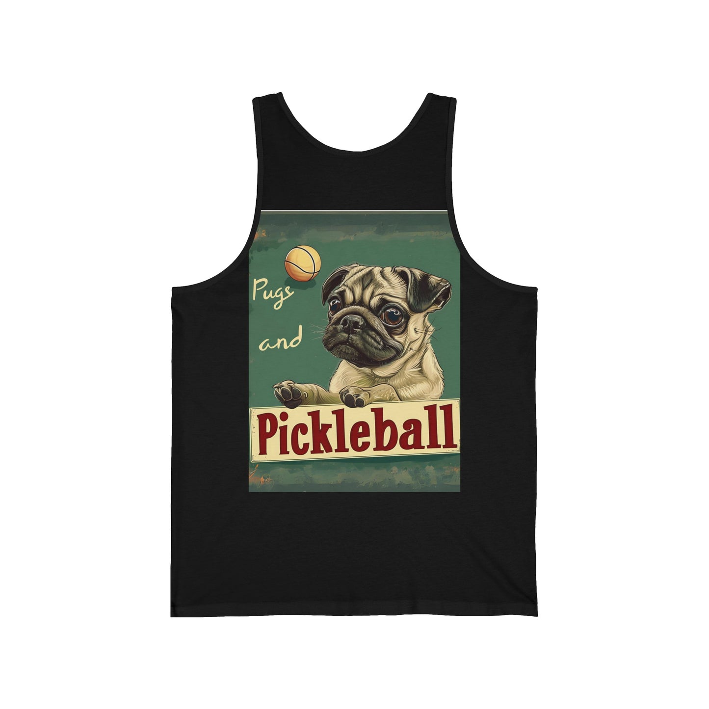 Classic Pugs and Pickleball Unisex Jersey Tank