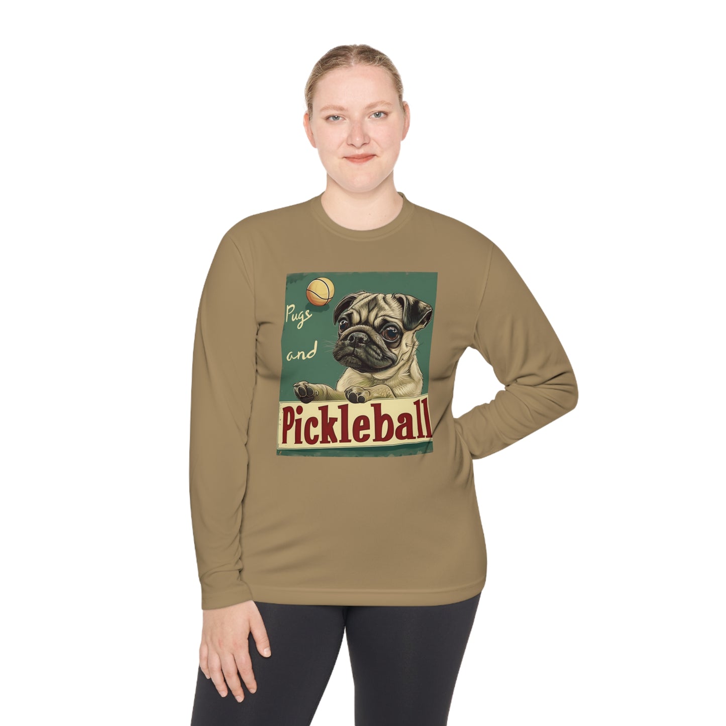 Pugs and Pickleball – Unisex UV Protective Pickleball Long Sleeve Tee