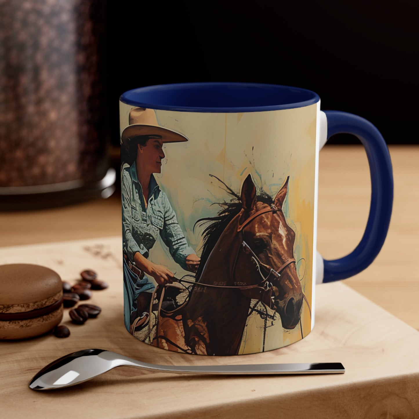 Pickleball and Horses Accent Coffee Mug