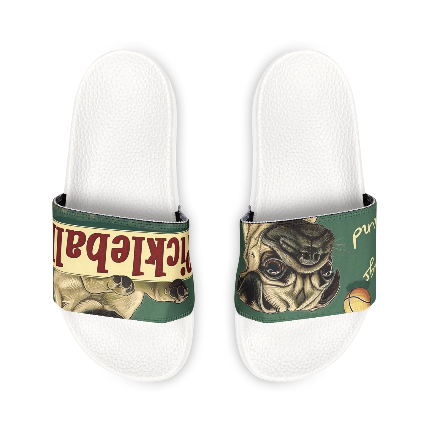 Pugs and Pickleball Slide Sandals for Women