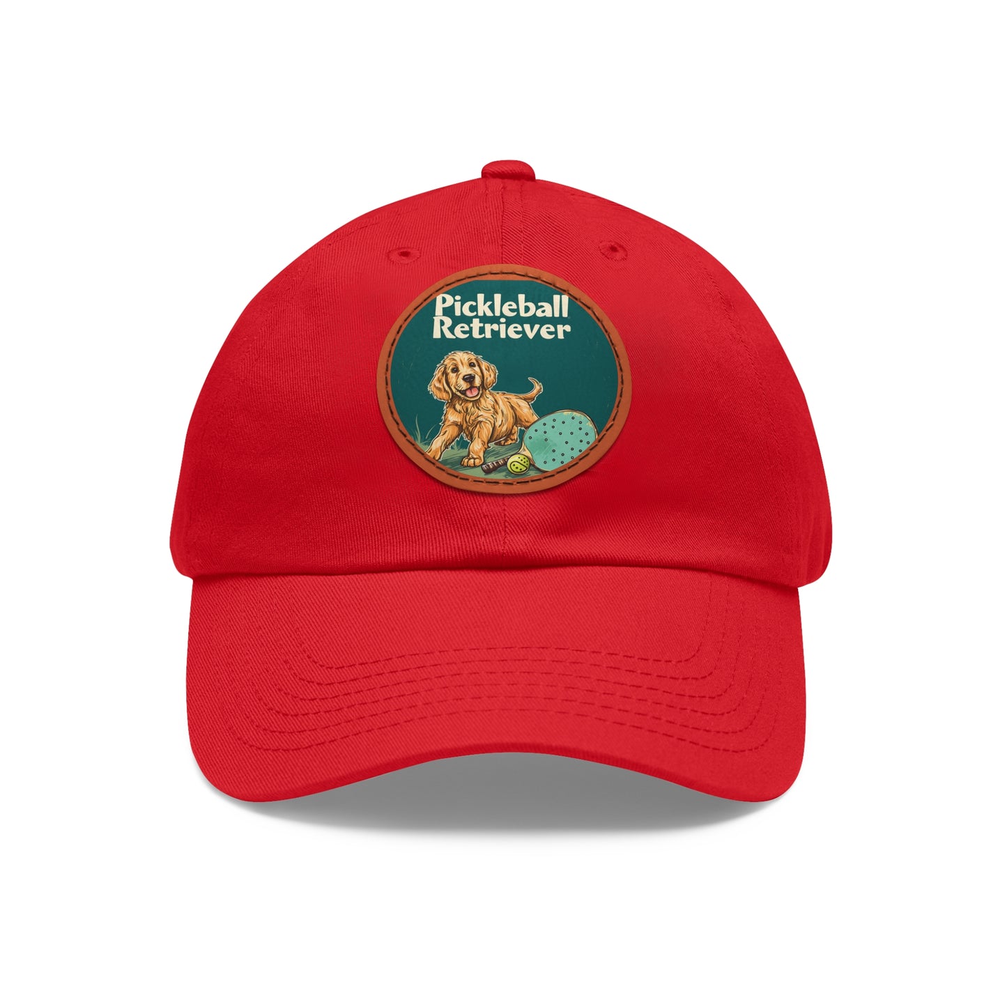 Pickleball Retriever Leather Patch Hat