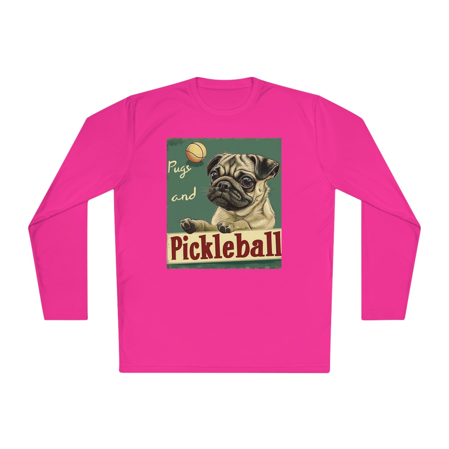 Pugs and Pickleball – Unisex UV Protective Pickleball Long Sleeve Tee