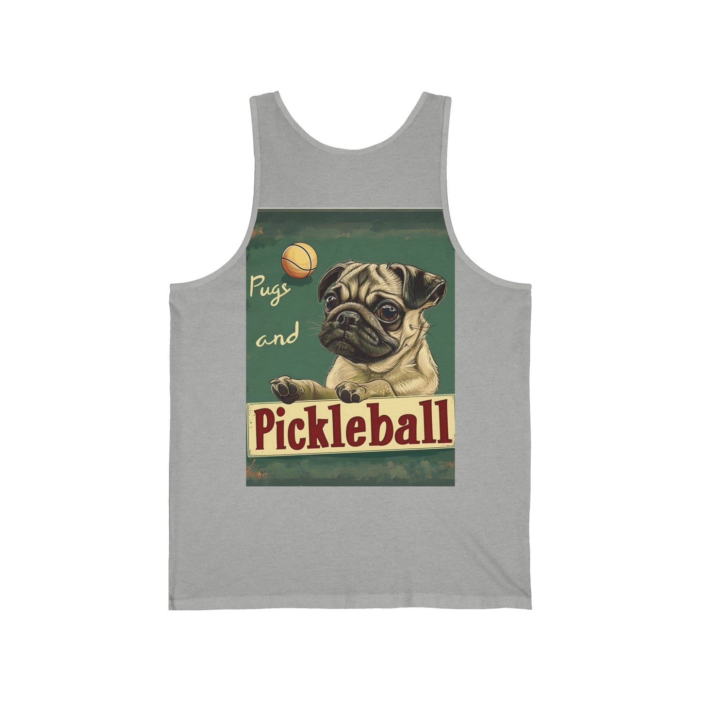 Classic Pugs and Pickleball Unisex Jersey Tank