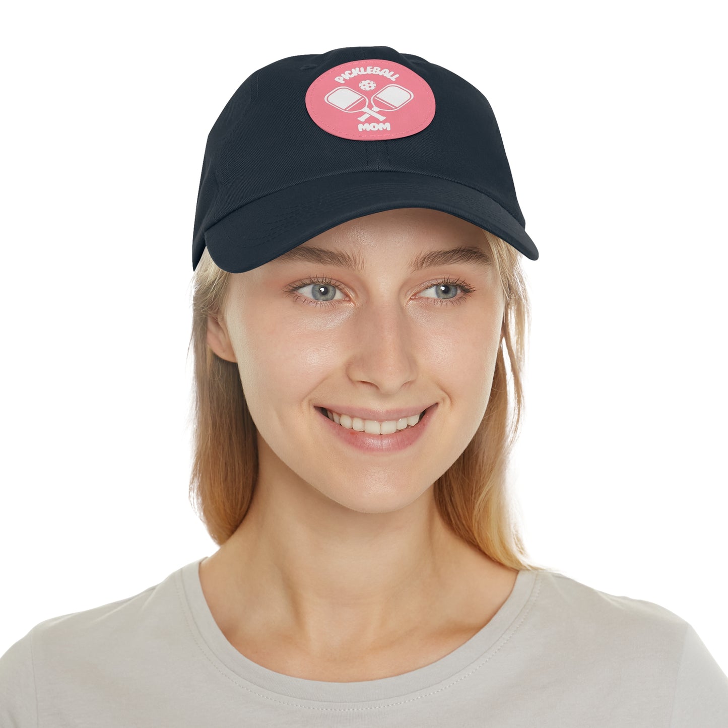 Pickleball Mom: Court Conqueror Leather Patch Hat