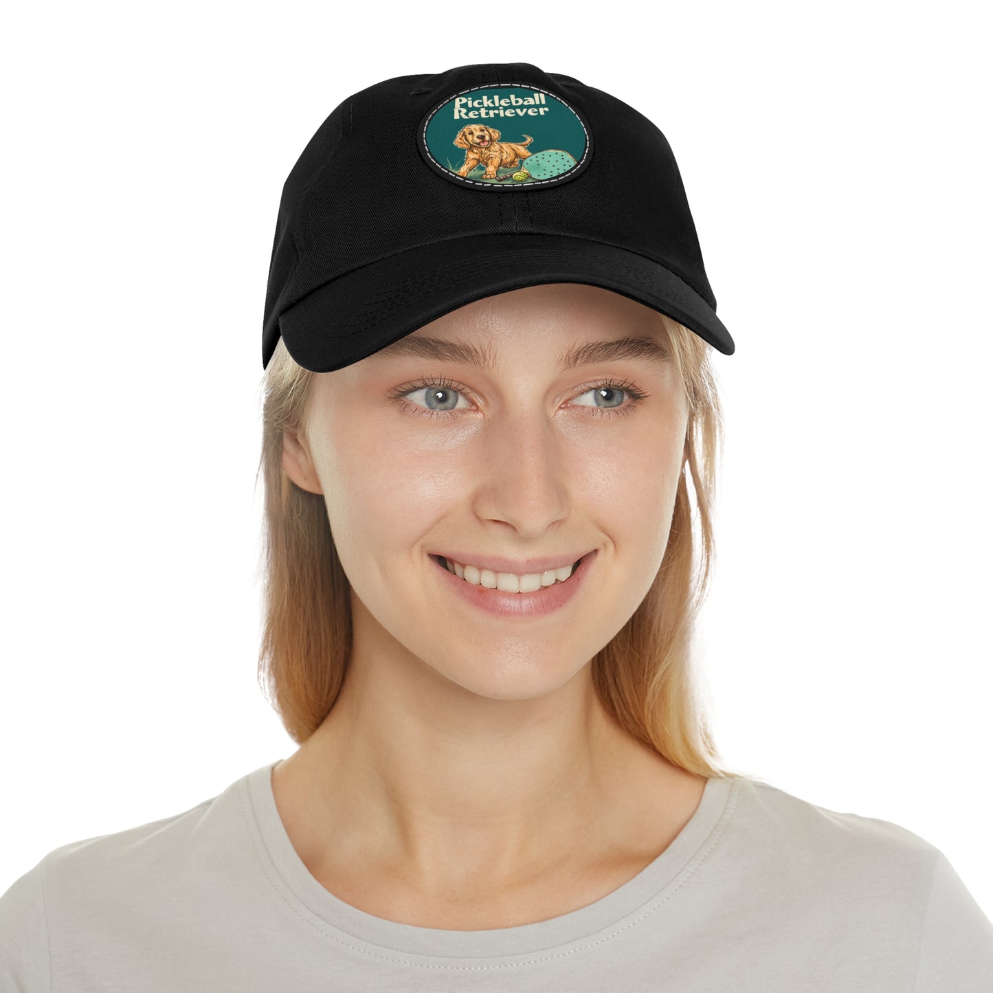 Pickleball Retriever Leather Patch Hat