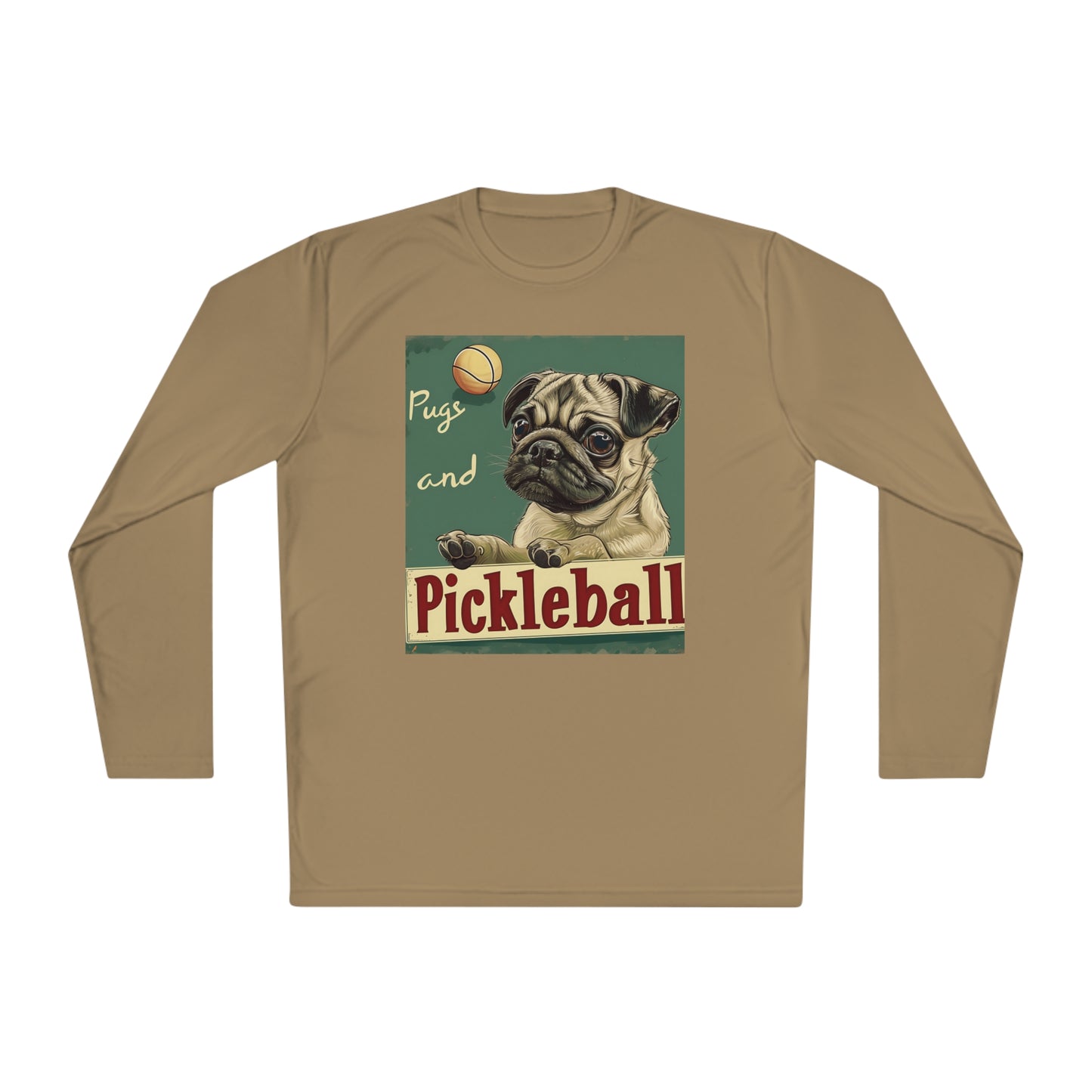 Pugs and Pickleball – Unisex UV Protective Pickleball Long Sleeve Tee