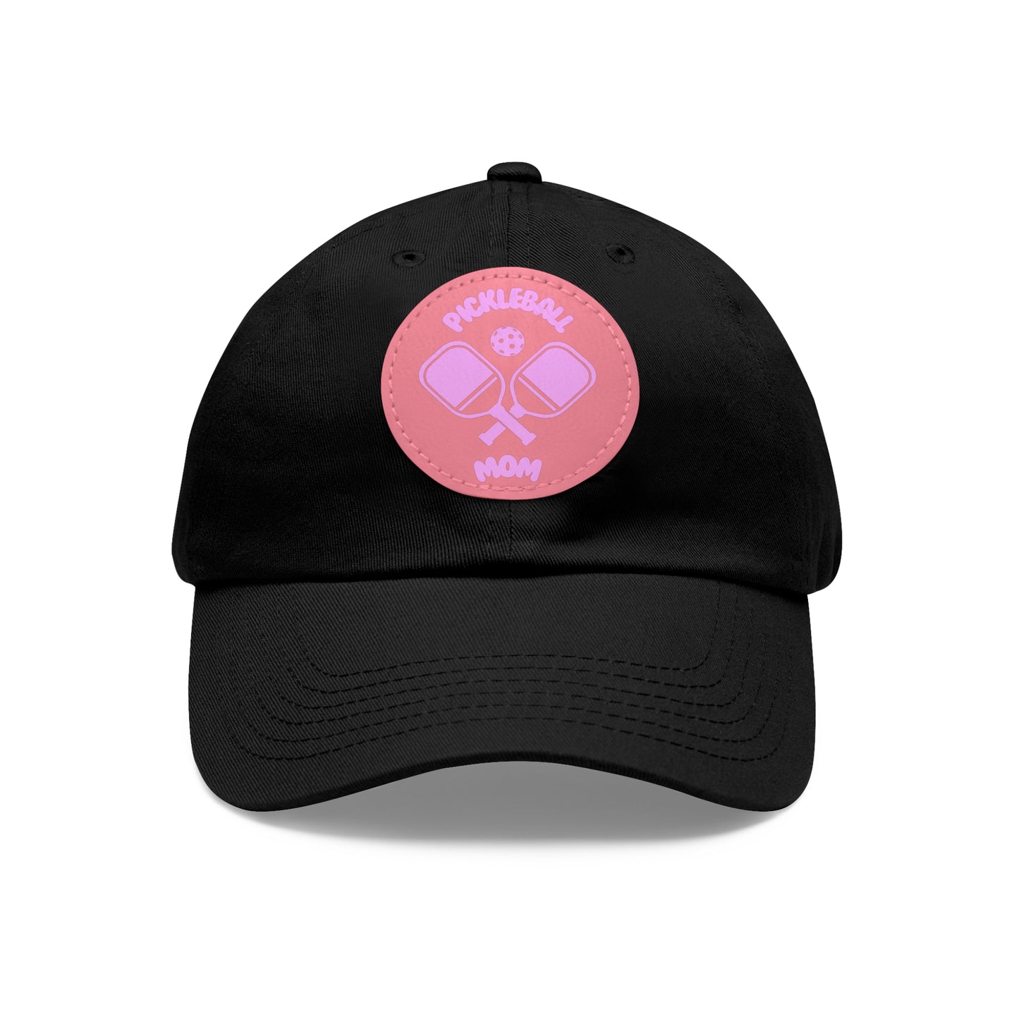 Pickleball Mom: Court Conqueror Leather Patch Hat