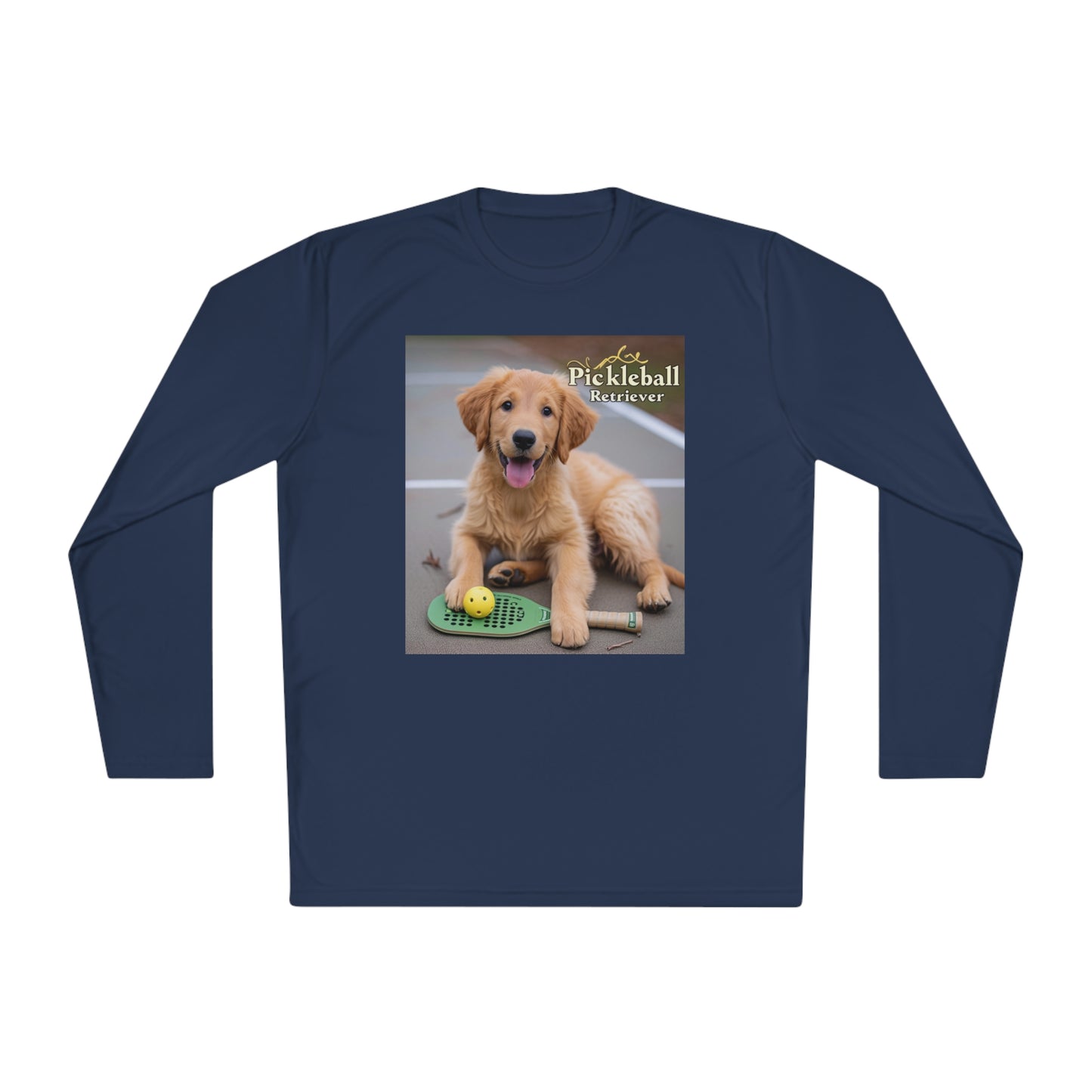 Pickleball Pup Partner – Unisex UV Protective Pickleball Long Sleeve Tee