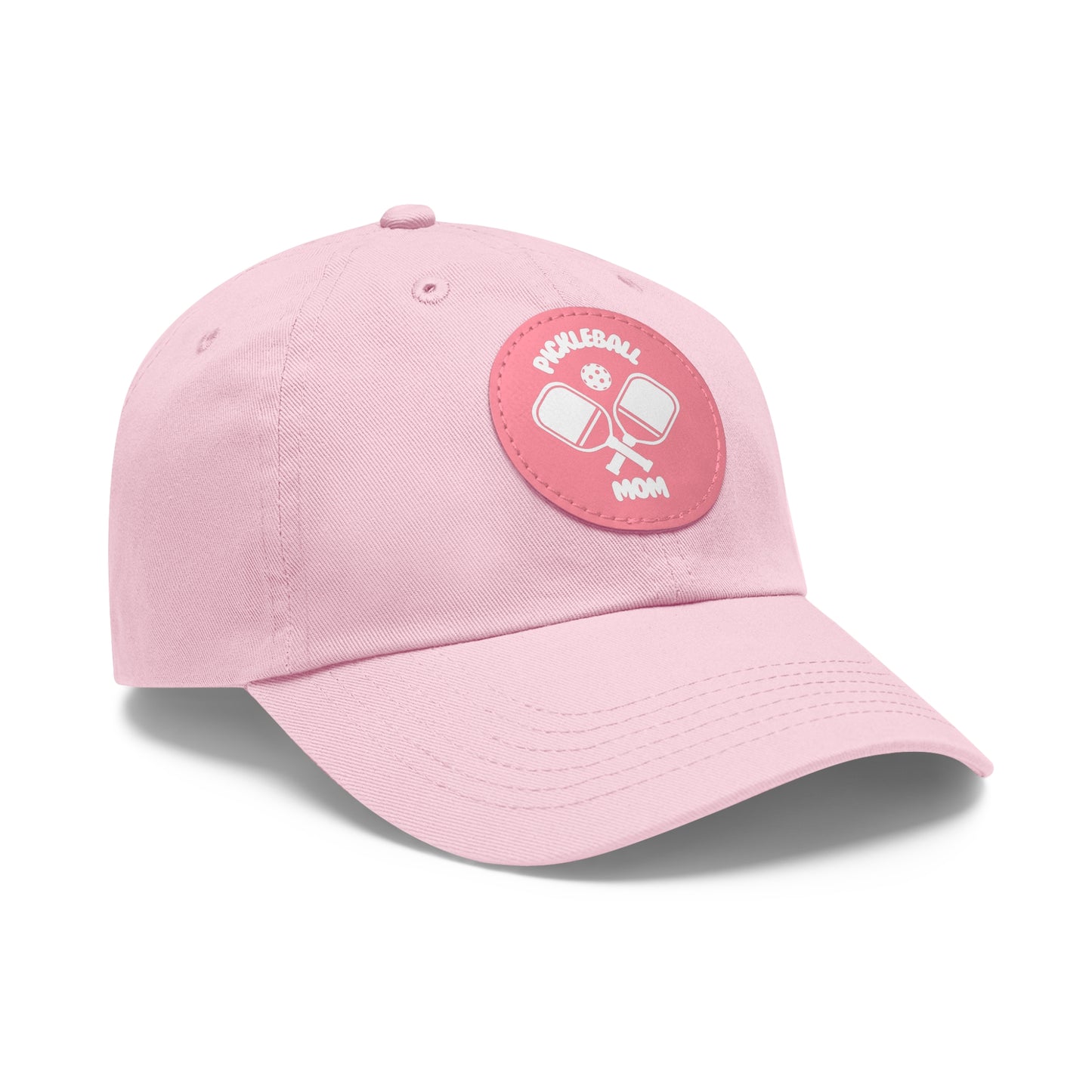 Pickleball Mom: Court Conqueror Leather Patch Hat