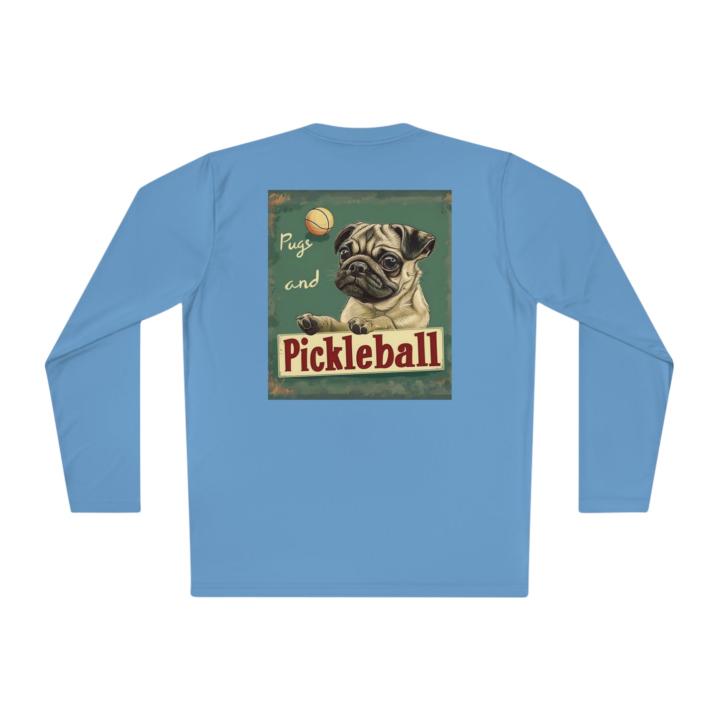 Classic Pugs and Pickleball – Unisex UV Protective Pickleball Long Sleeve Tee