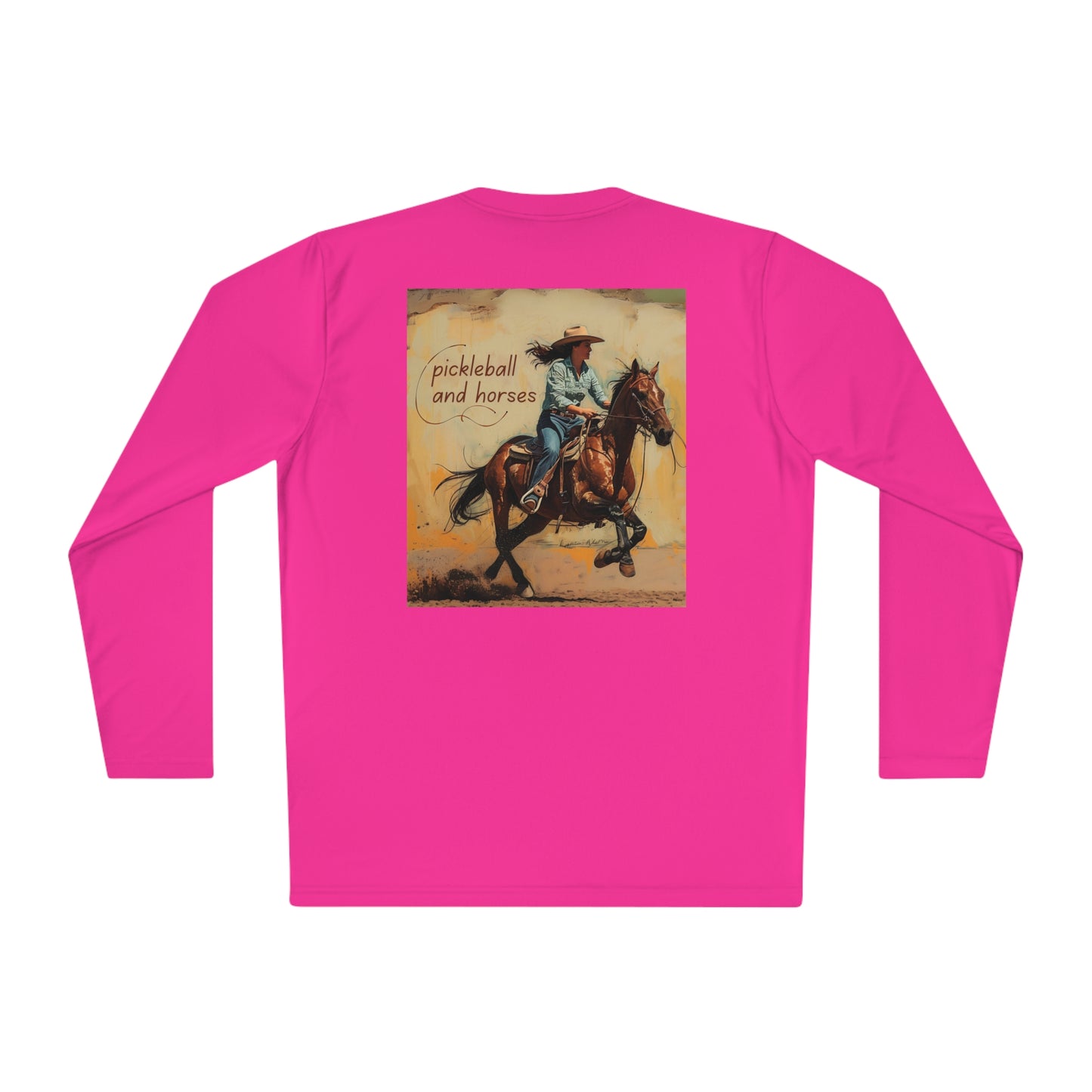 Classic Pickleball and Horses– Unisex UV Protective Pickleball Long Sleeve Tee