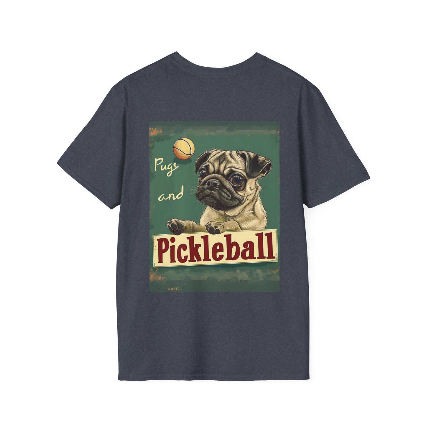 Classic Pugs and Pickleball Comfort Tee – Unisex Soft-Style