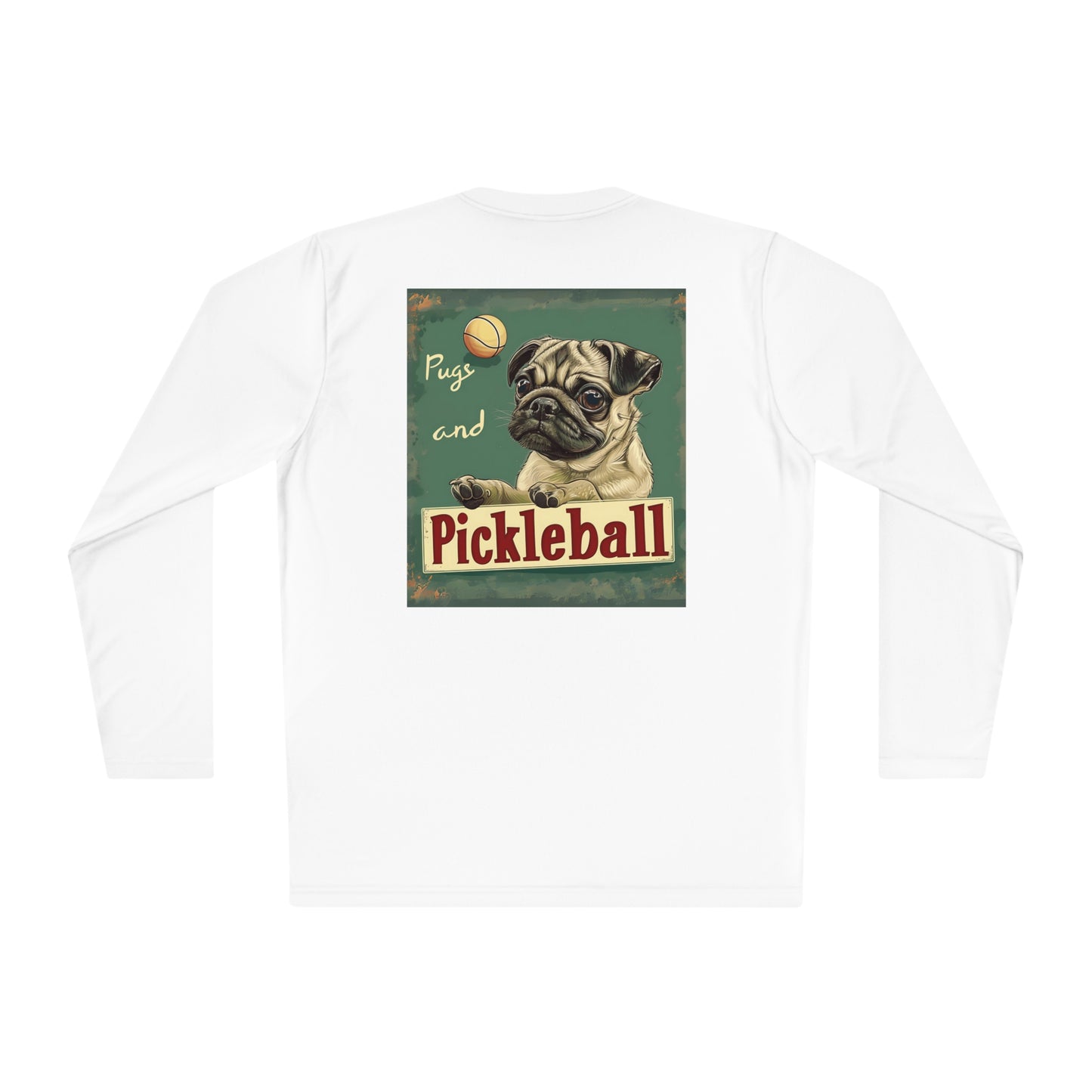 Classic Pugs and Pickleball – Unisex UV Protective Pickleball Long Sleeve Tee