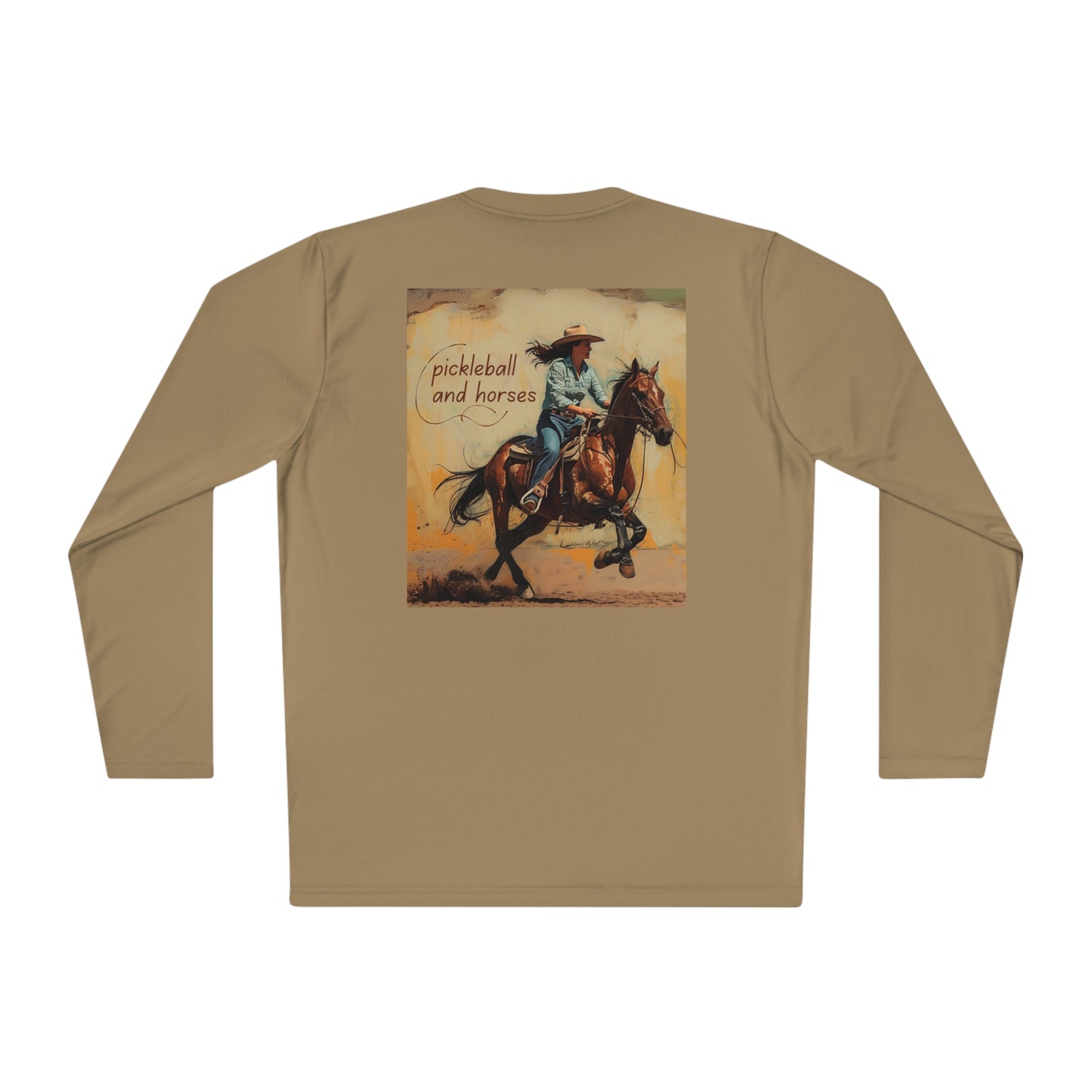 Classic Pickleball and Horses– Unisex UV Protective Pickleball Long Sleeve Tee