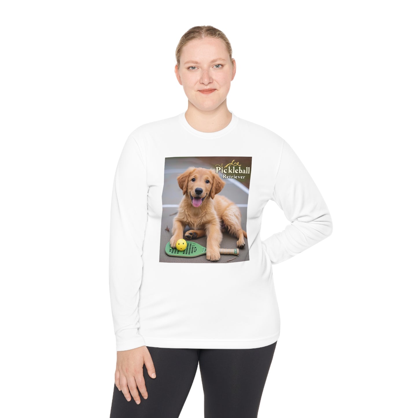 Pickleball Pup Partner – Unisex UV Protective Pickleball Long Sleeve Tee