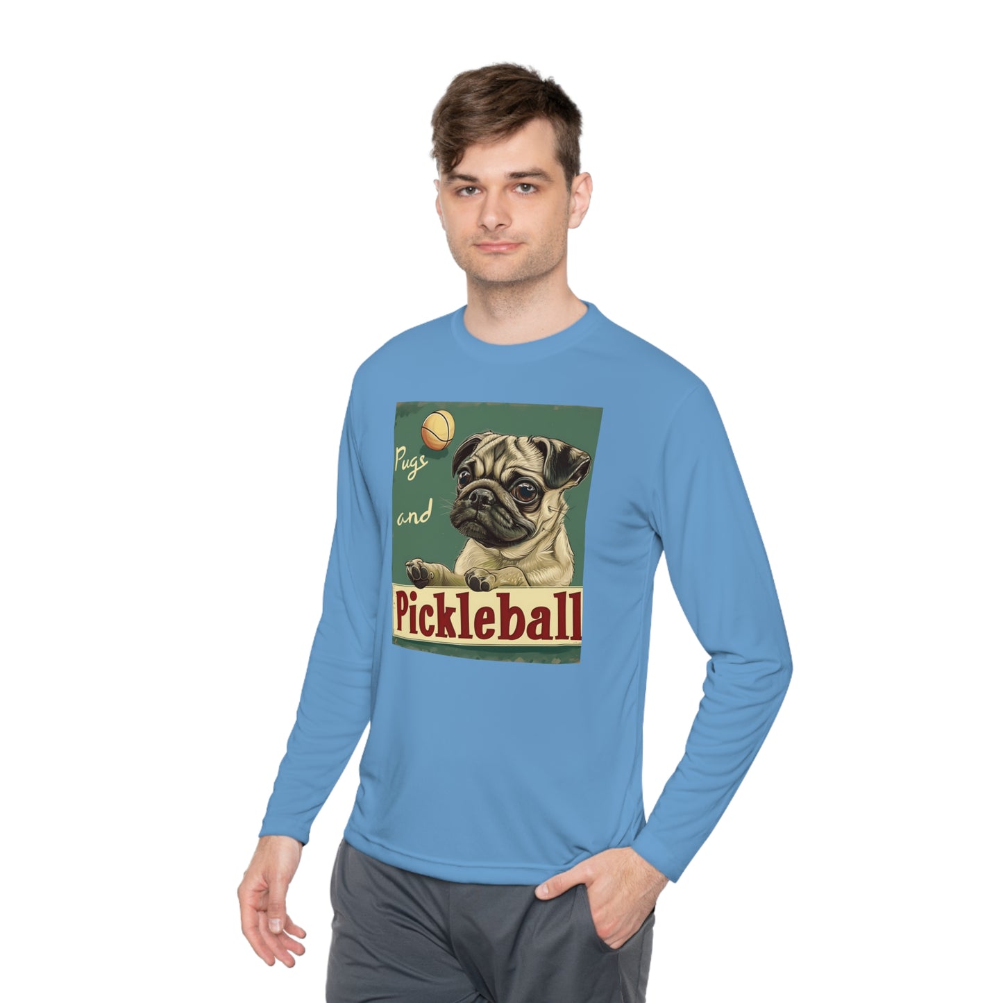 Pugs and Pickleball – Unisex UV Protective Pickleball Long Sleeve Tee