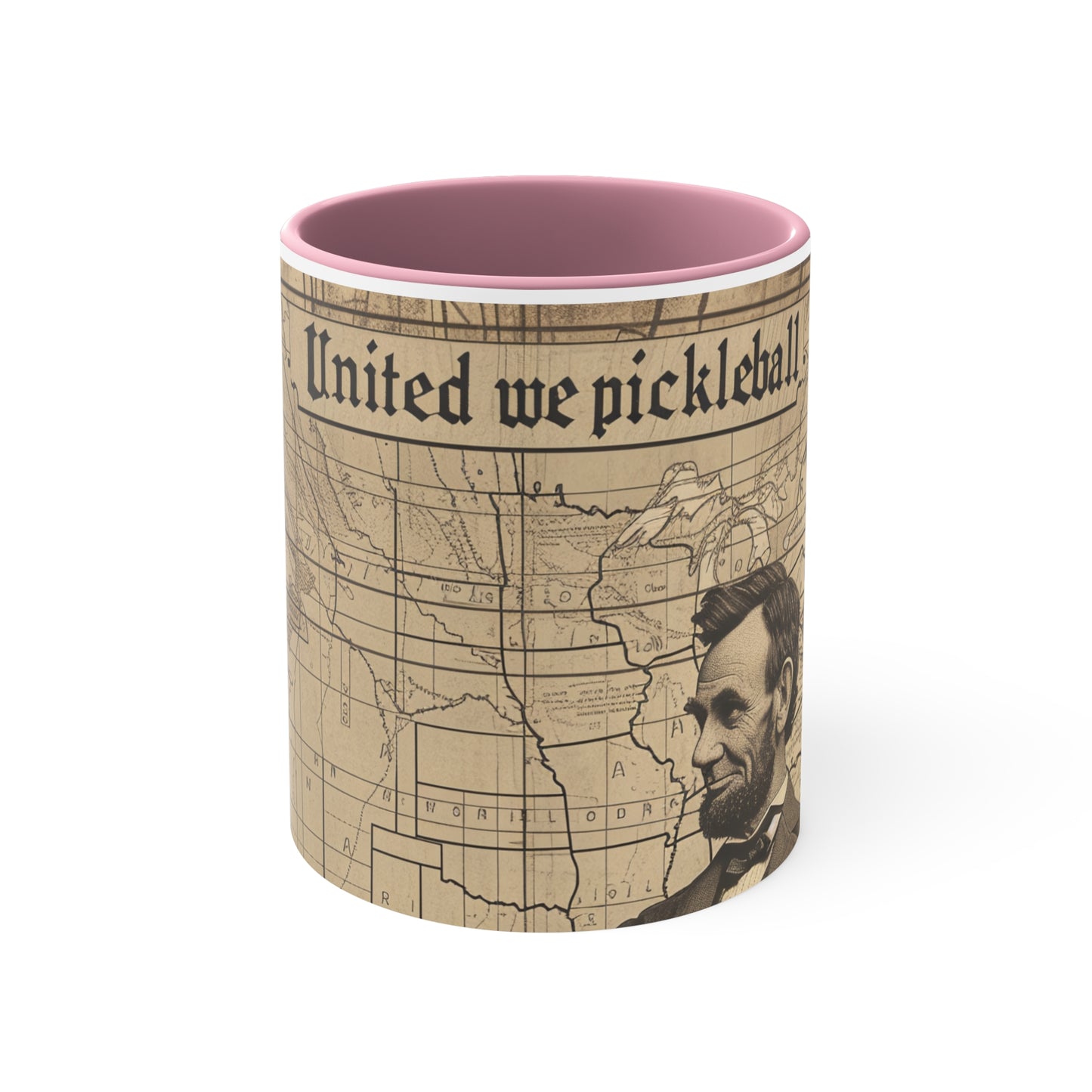 United We Pickleball Accent Coffee Mug