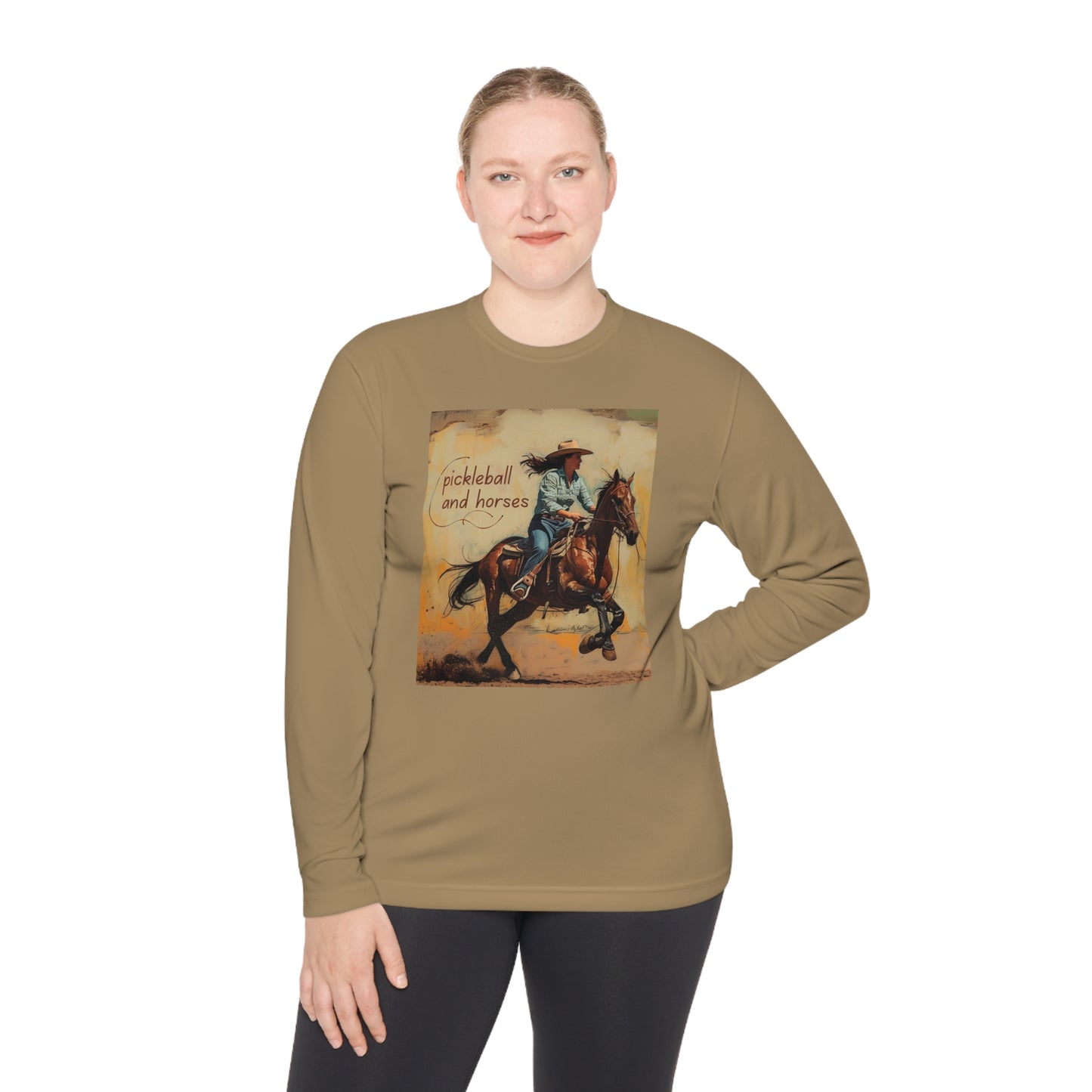 Pickleball and Horses– Unisex UV Protective Pickleball Long Sleeve Tee