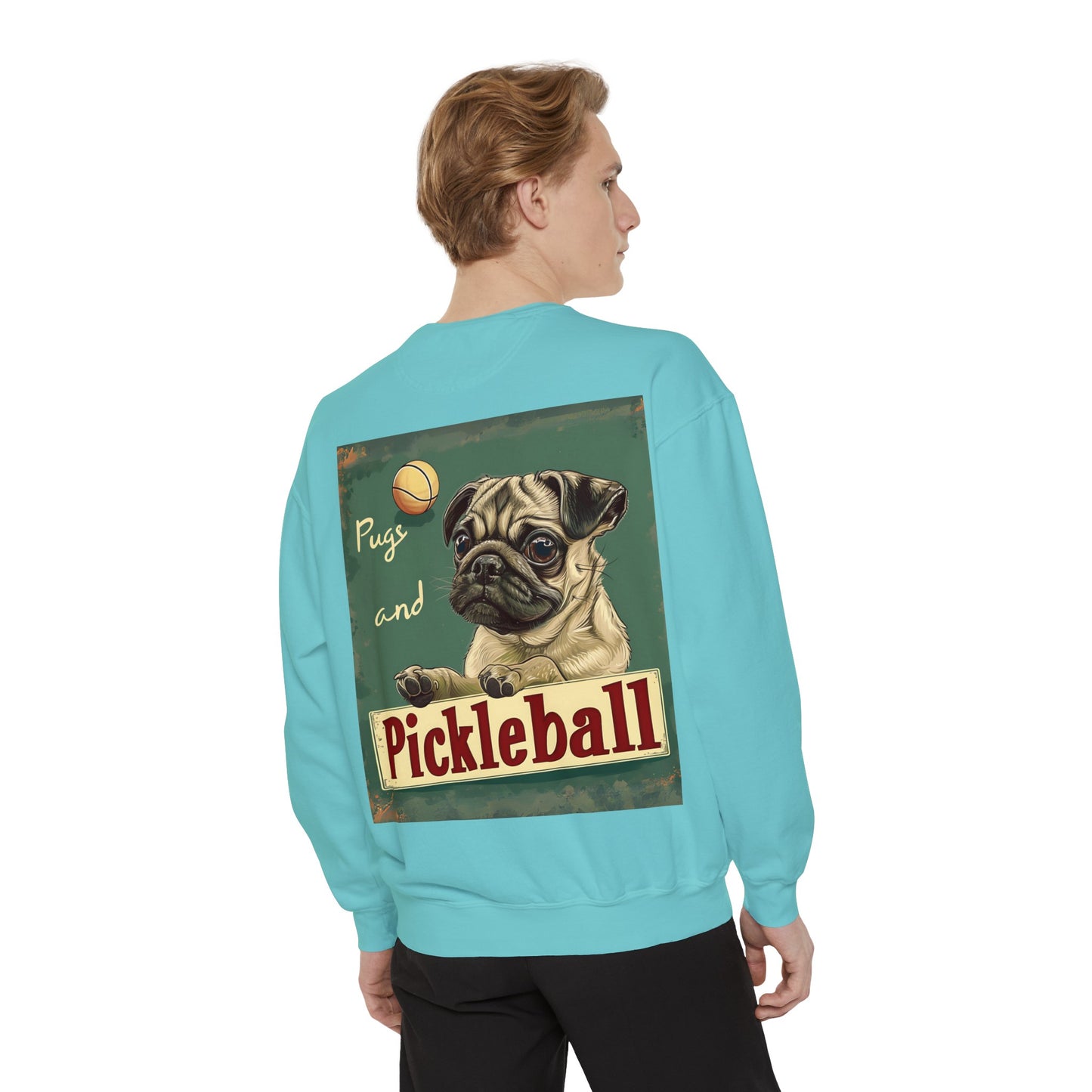 Classic Pugs and Pickleball – Unisex Cozy Pickleball Sweatshirt