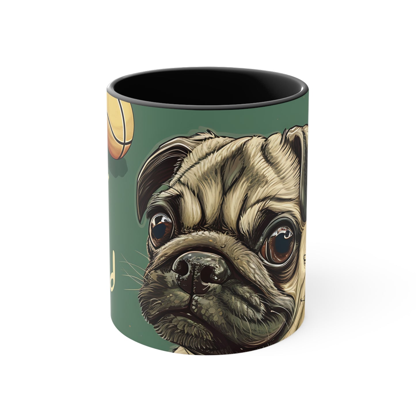 Pugs and Pickleball Accent Coffee Mug