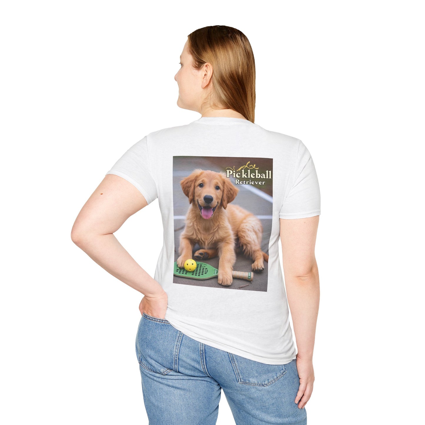 Classic Pickleball Pup Partner – Unisex Soft-Style Tee