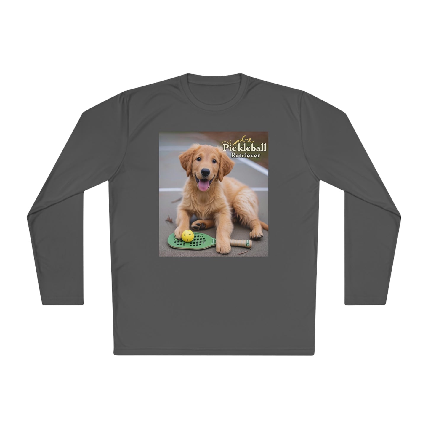 Pickleball Pup Partner – Unisex UV Protective Pickleball Long Sleeve Tee