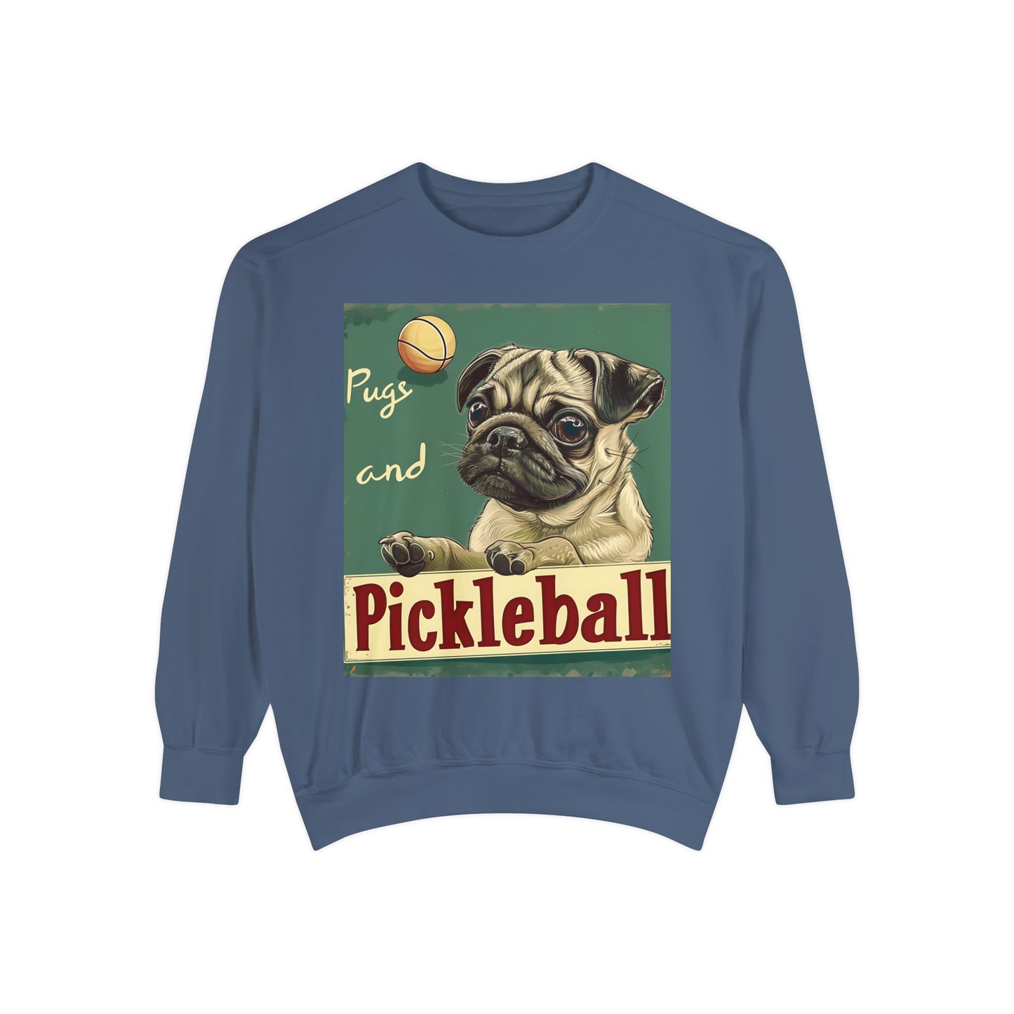 Pugs and Pickleball – Unisex Cozy Pickleball Sweatshirt