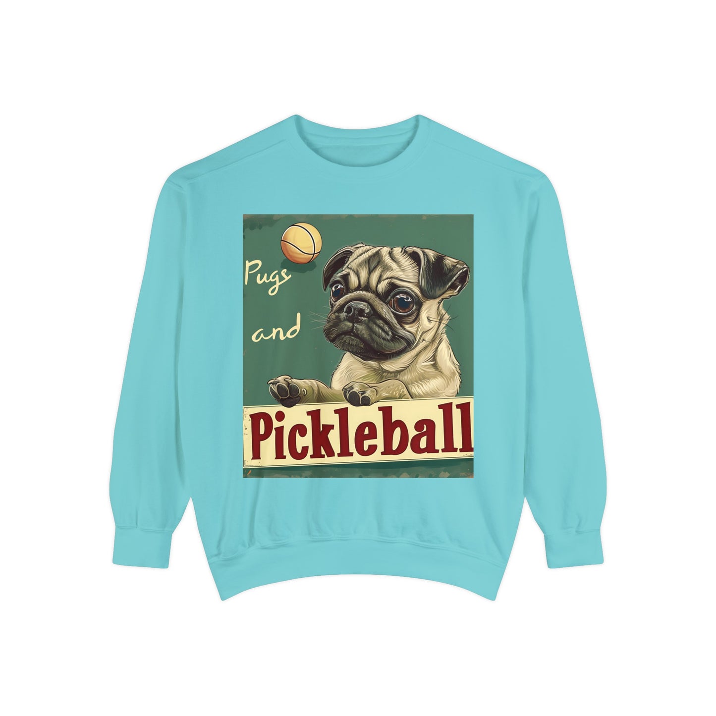 Pugs and Pickleball – Unisex Cozy Pickleball Sweatshirt