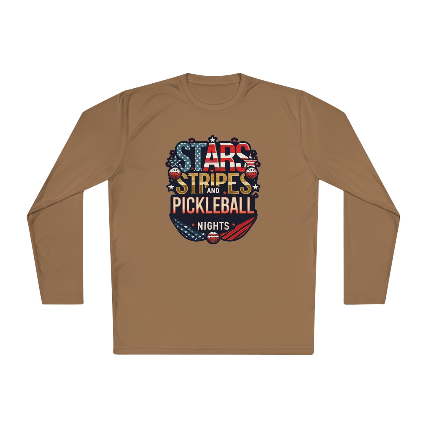 Stars, Stripes and Pickleball Nights – Unisex UV Protective Pickleball Long Sleeve Tee