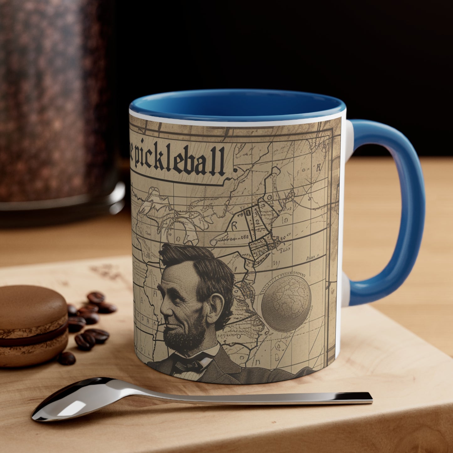 United We Pickleball Accent Coffee Mug