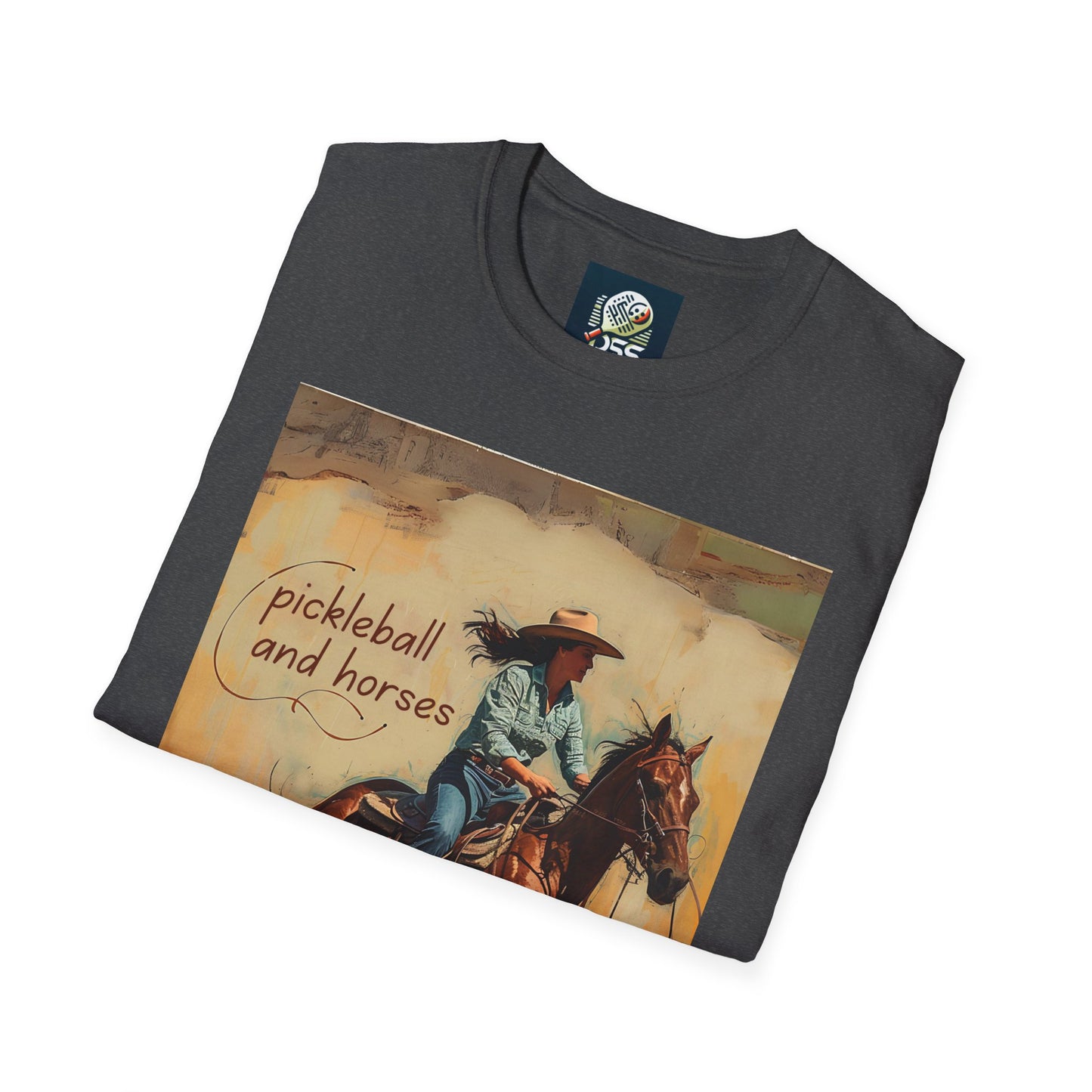 Pickleball and Horses Comfort Tee – Unisex Soft-Style