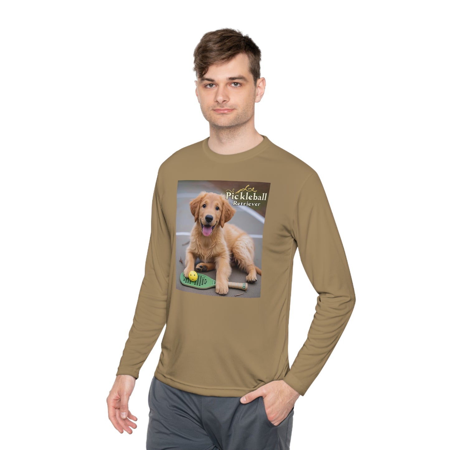 Pickleball Pup Partner – Unisex UV Protective Pickleball Long Sleeve Tee