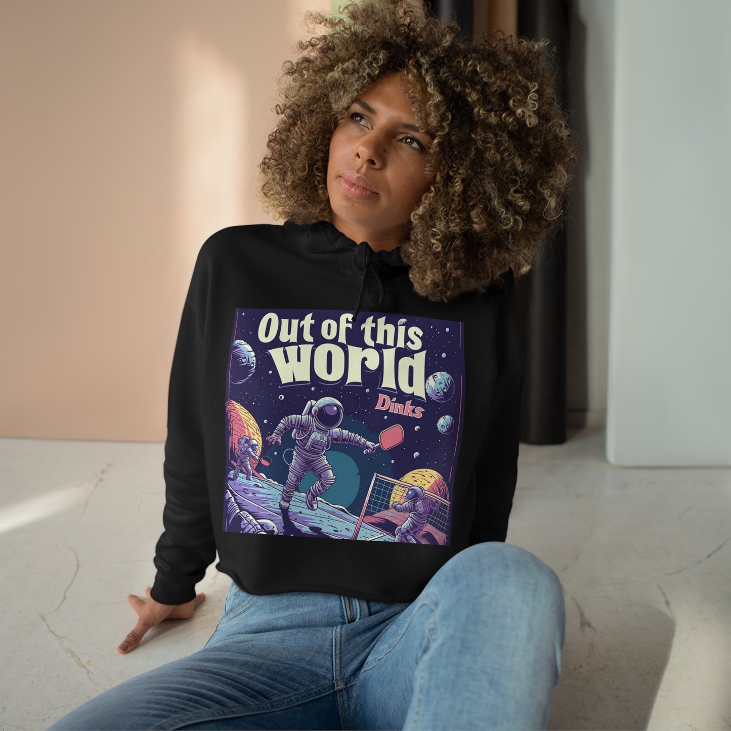 Galactic Game Point Crop Hoodie