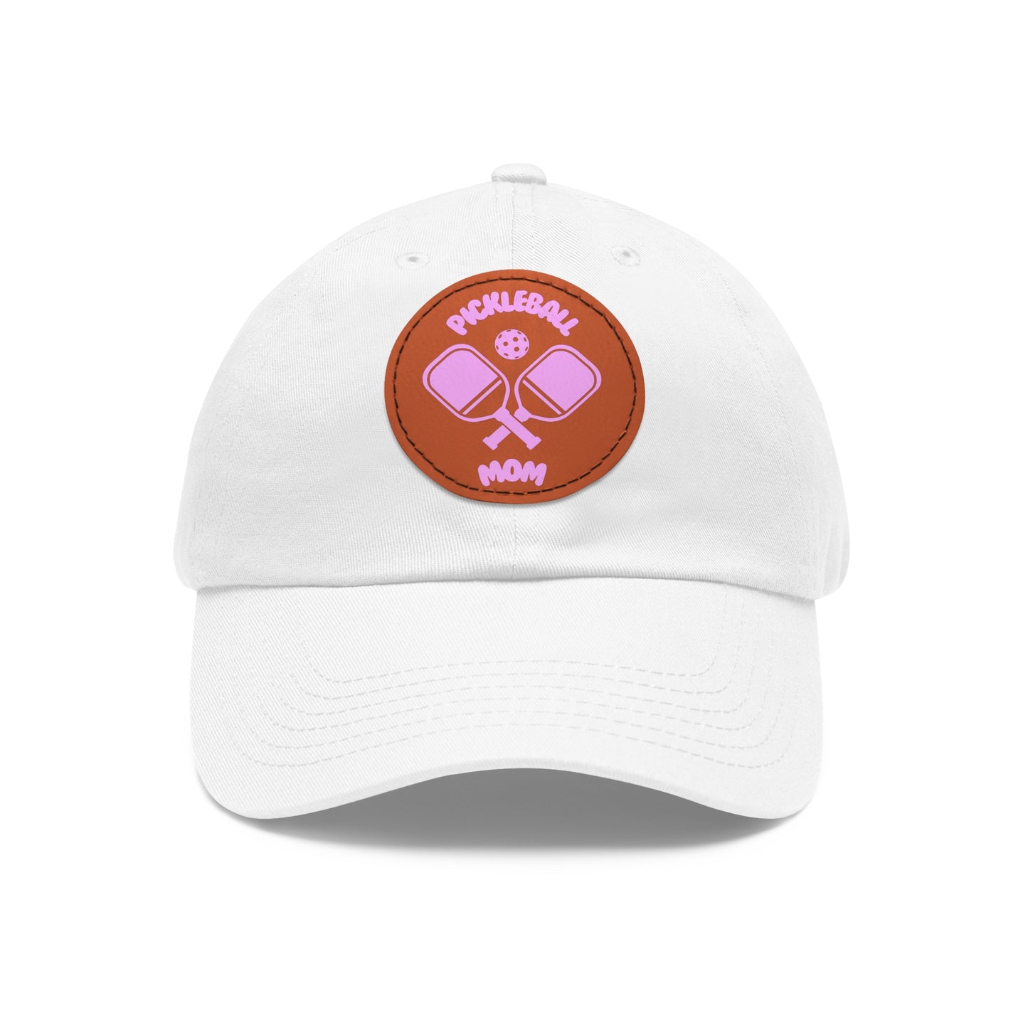 Pickleball Mom: Court Conqueror Leather Patch Hat