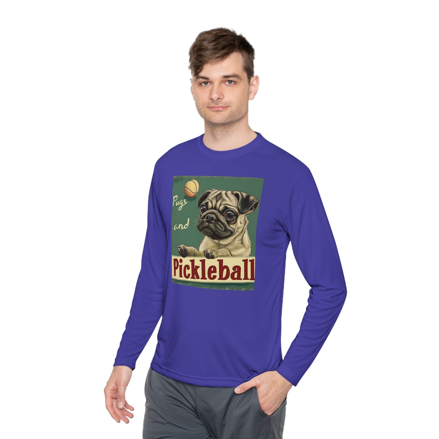 Pugs and Pickleball – Unisex UV Protective Pickleball Long Sleeve Tee