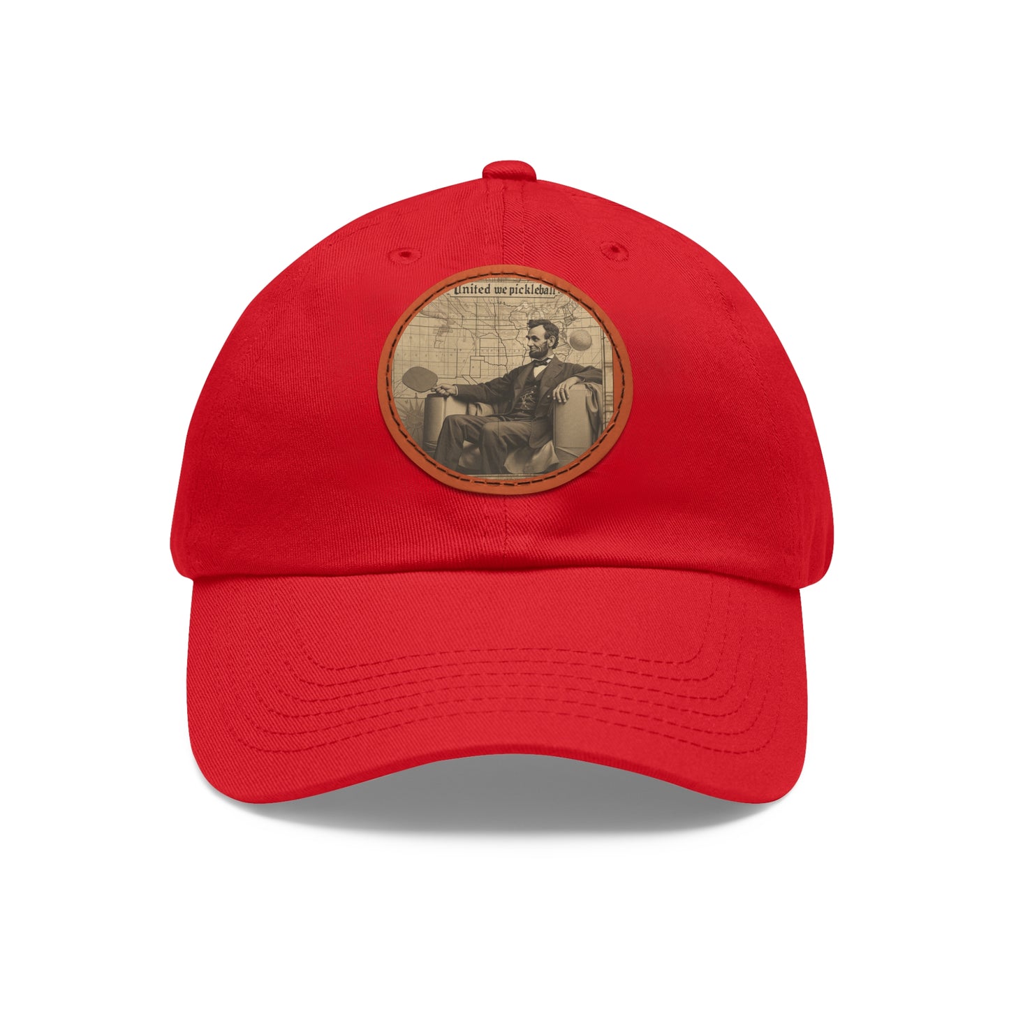 United We Pickleball Leather Patch Hat