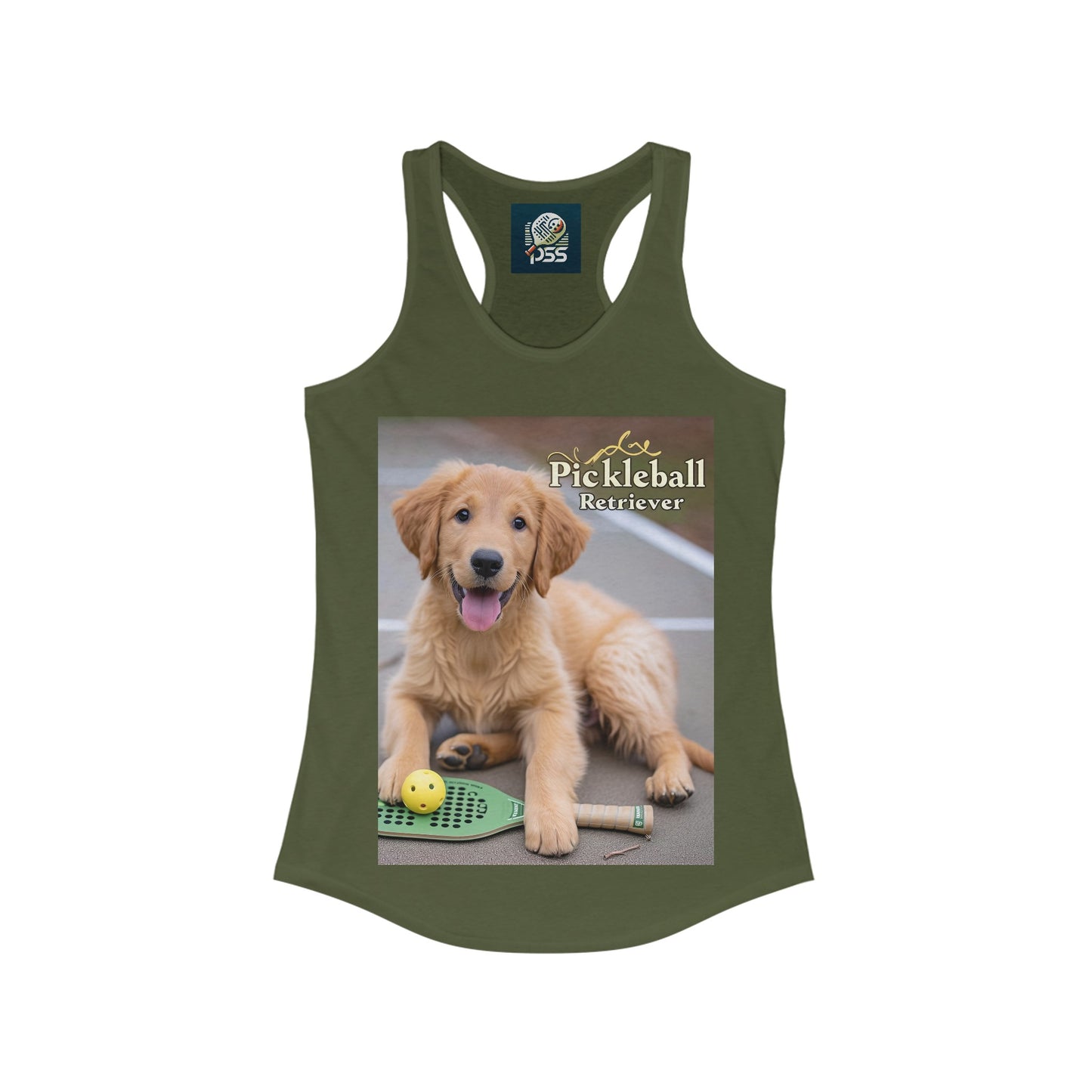 Pickleball Pup Partner – Women's Racerback Tank