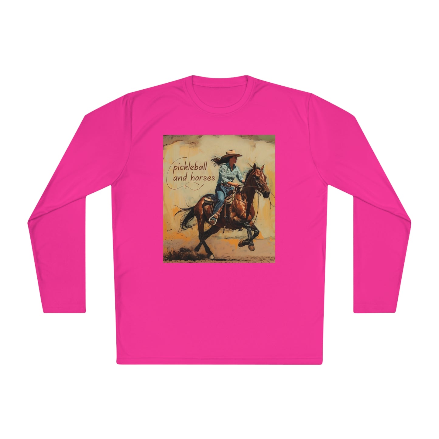 Pickleball and Horses– Unisex UV Protective Pickleball Long Sleeve Tee