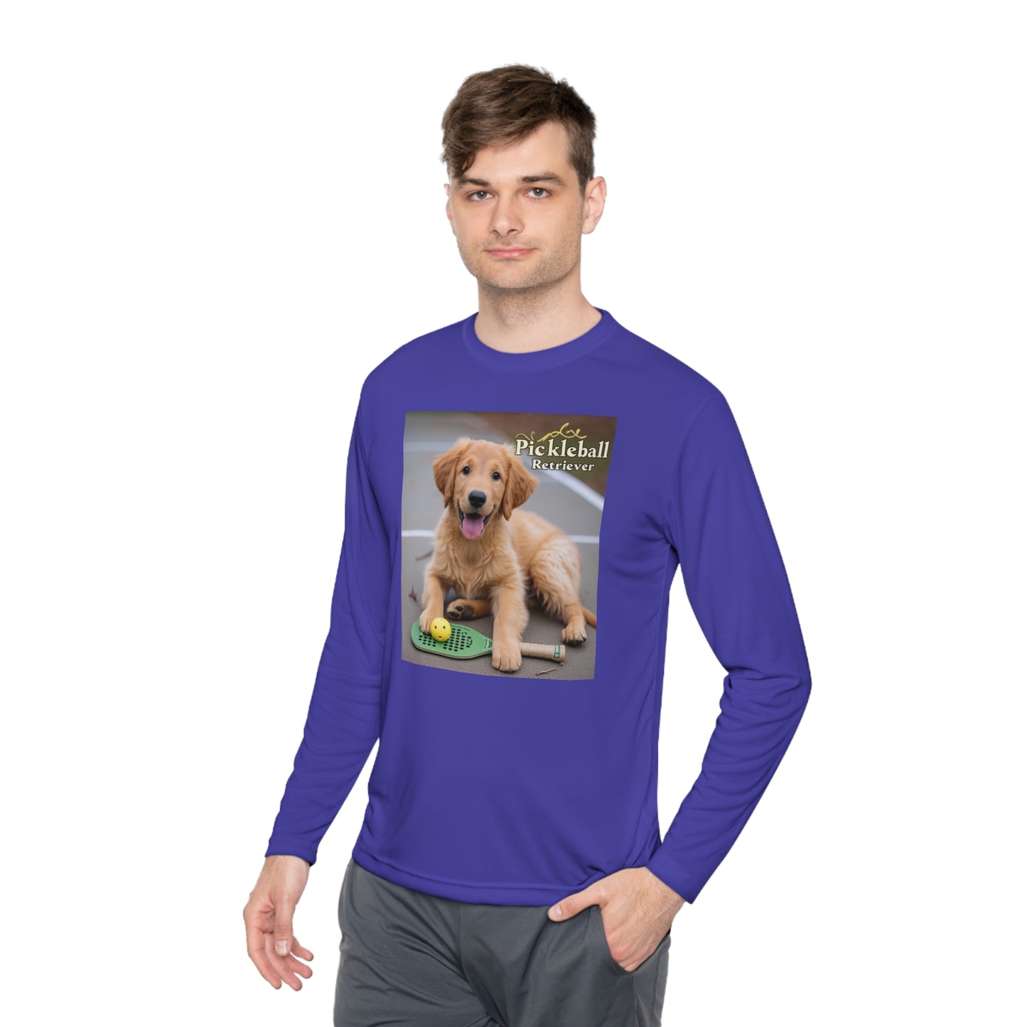 Pickleball Pup Partner – Unisex UV Protective Pickleball Long Sleeve Tee