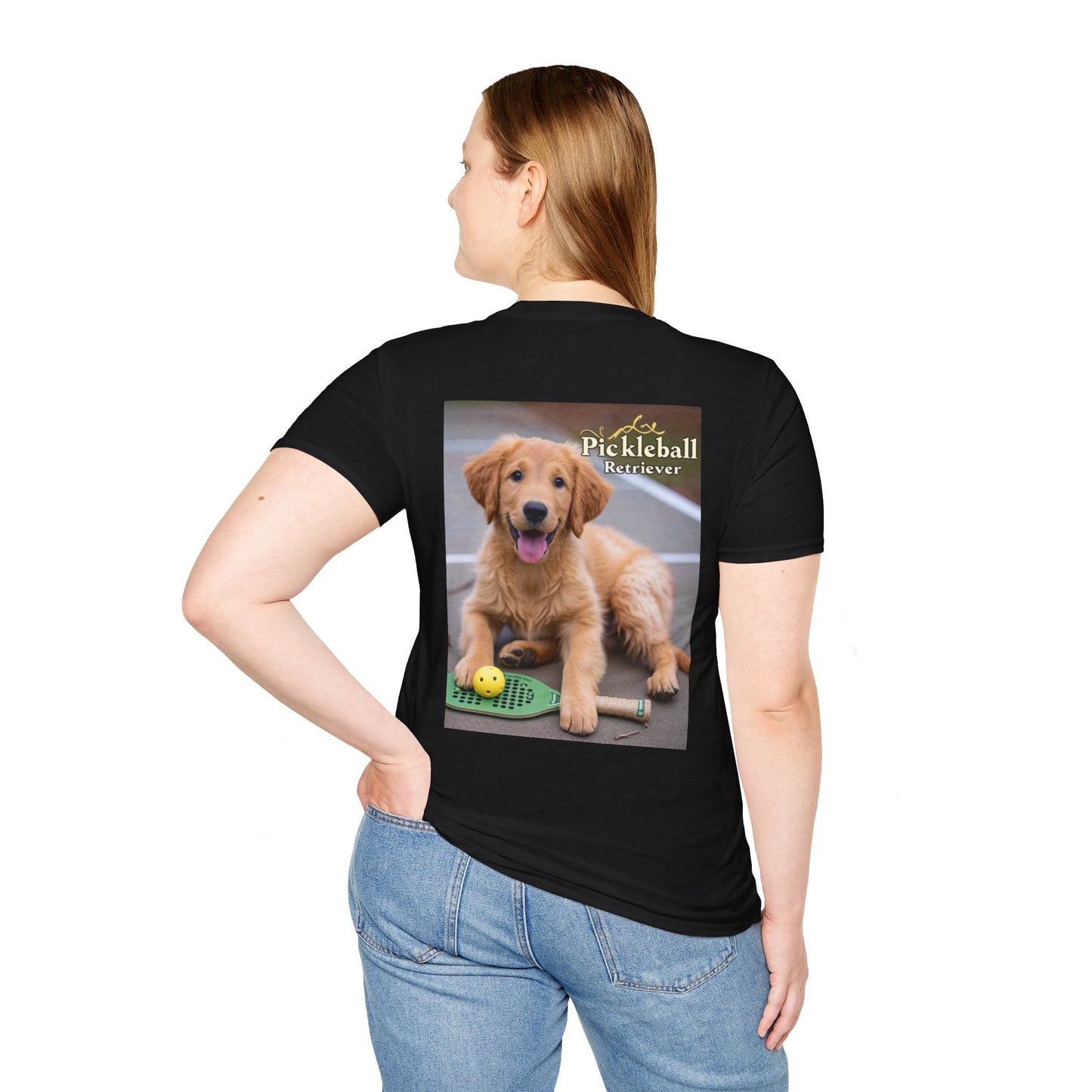 Classic Pickleball Pup Partner – Unisex Soft-Style Tee